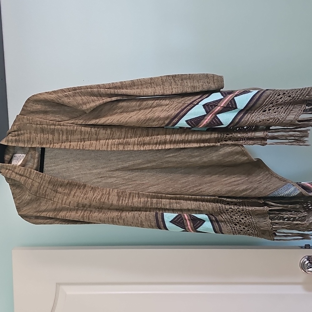 Billabong Green Fringe Cardigang